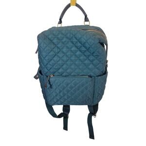 Tommy Bahama Teal Amazing Laptop Zippered Pockets Quilted Backpack